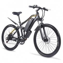 LIU Mountain bike elettriches LIU Bici elettrica per Adulti 500W 27, 5 Pollici Pneumatico, Bicicletta elettrica per Adulti da Montagna da Uomo 48V 15Ah Batteria al Litio e Bici (Colore : Nero)