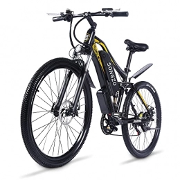 SONGZO Mountain bike elettriches SONGZO Mountain Bike Elettriche da 27, 5 pollici Bicicletta Elettrica con Batteria Agli ioni di Litio da 48 V 17 Ah, Bici Elettrica Shimano 7 Velocità per Adulti
