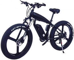 ZJZ Mountain bike elettriches ZJZ Mountain Bike elettrica da 26 Pollici 4.0 Fat Tire Snow Bike Forte Potenza 48V 10Ah Batteria al Litio Bici da Spiaggia Freno a Doppio Disco Bicicletta da Città (Colore: 10Ah, Dimensioni: Nero-A)
