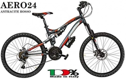 Cicli Puzone Mountain Bike pieghevoles Bici Misura 24 Bambino MTB Full Suspension Alluminio 18V Aero Art. AERO24