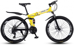 LPKK Mountain Bike pieghevoles LPKK 26-inch velocità Folding Mountain Bike Vibration Absorber Una Bicicletta Cambio Doppia (21 / 24 / 27 velocità) 0814 (Color : 21speed)