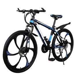 DADHI  DADHI Mountain bike per adulti, bicicletta con doppio freno a disco, telaio in acciaio al carbonio, velocità 21 / 24 / 27 / 30, adatta per adolescenti (black blue 27)