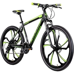 Galano Bici Galano 650B MTB Hardtail Mountain Bike 27, 5 pollici Primal Bike Mountain Bike (nero / verde, 48 cm)