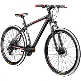 Galano Bici Galano Ravan - Bicicletta Mountain Bike, 29", 24 Marce, 3 Colori, Nero / Rosso, 48 Centimetri