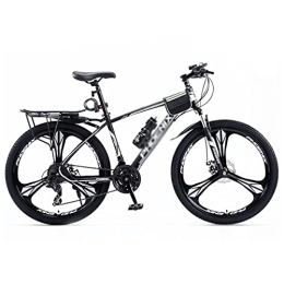Generic  Mountain bike da 27, 5 pollici per biciclette per uomo e donna con doppio freno a disco per adulti a 24 velocità con telaio in acciaio al carbonio / Blu / 24 velocità (Nero 24 velocità)