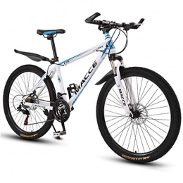 WXXMZY Bici Mountain Bike, Mountain Bike da 26 Pollici per Adulti da Uomo E da Donna, Telaio in Acciaio al Carbonio Leggero (Color : White, Size : 21 Speed)