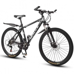 WXXMZY Bici WXXMZY Mountain Bike, Mountain Bike da 26 Pollici per Adulti da Uomo E da Donna, Telaio in Acciaio al Carbonio Leggero (Color : Black, Size : 24 Speed)