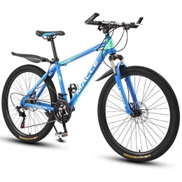 WXXMZY Mountain Bike WXXMZY Mountain Bike, Mountain Bike da 26 Pollici per Adulti da Uomo E da Donna, Telaio in Acciaio al Carbonio Leggero (Color : Blue, Size : 21 Speed)
