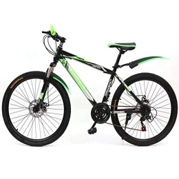 YANGSANJIN Bici YANGSANJIN - Mountain bike in acciaio al carbonio Mudgard anteriore + posteriore, con doppio freno a disco a 21 velocità, 22 pollici