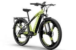 cysum Bicicleta Cysum Bicicleta eléctrica de 29 pulgadas, bicicleta de montaña eléctrica para adulto, batería de litio 48 V, 14 Ah, freno de disco hidráulico (verde)