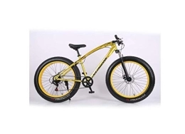 Desconocido Bicicleta Desconocido Bicicleta de montaña 26 Pulgadas Off-Road ATV 24 Speed ​​Snowmobile Speed ​​Mountain Bike 4.0 Big Tire Wide Tire Bicycle, Silver, Golden, A