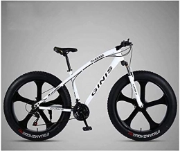 N&I Bicicletas de montaña Fat Tires N&I Bicicleta de montaña de 26 pulgadas con cuadro de acero de alto carbono para hombre y mujer con freno de disco dual (color naranja, tamaño: 24 velocidades, 5 spoke)