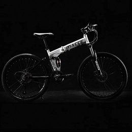 PengYuCheng Bicicletas de montaña plegables Bicicleta de montaña, bicicleta de ciudad, bicicleta para hombres y mujeres, cuadro de acero de 21 velocidades, rueda de 24 pulgadas con 3 radios, bicicleta plegable de doble suspensión q10