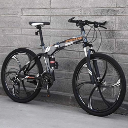 PengYuCheng Bicicletas de montaña plegables Bicicleta de montaña, bicicleta de ciudad, bicicleta para hombres y mujeres, marco de acero de 24 velocidades, rueda de 26 pulgadas con 3 radios, bicicleta plegable de doble suspensión q16