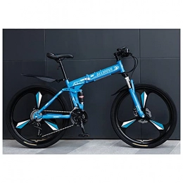 FEIFEI Bicicleta Bicicleta Plegable para Adultos, 24 26 pulgadas Bike Sport Adventure - Bicicleta para joven, mujer Mountain Bike, 21 24 27 30 velocidades Hombre / Blue / 27 / 24inches
