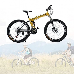 FEIFEI Bicicleta Bicicleta Plegable para Adultos, 24 26 pulgadas Bike Sport Adventure, Bicicletas de cross-country con doble amortiguación para hombres y mujeres / A / 24speed / 24inch