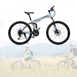 FEIFEI Bicicletas de montaña plegables Bicicleta Plegable para Adultos, 24 26 pulgadas Bike Sport Adventure, Bicicletas de cross-country con doble amortiguación para hombres y mujeres / E / 24speed / 24inch