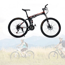 FEIFEI Bicicleta Bicicleta Plegable para Adultos, 24 26 pulgadas Bike Sport Adventure, Bicicletas de cross-country con doble amortiguación para hombres y mujeres / F / 24speed / 24inch