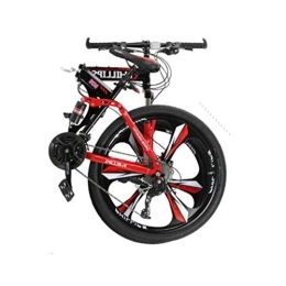 GUOE-YKGM Bicicletas de montaña plegables GUOE-YKGM Choque Velocidad For Bicicleta Plegable De 3 Ruedas De Radios Bicicleta Estática 26 Pulgadas De Doble Frenos De Disco (24 Speed)