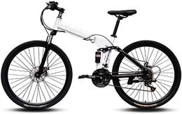 KRXLL Bicicletas de montaña plegables KRXLL Bicicleta de montaña Fácil de Transportar Cuadro de Acero de Alto Carbono Plegable Velocidad Variable Absorción de Doble Choque Bicicleta Plegable-si_27 velocidades