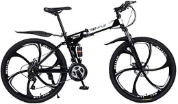 LPKK Bicicleta LPKK Bicicleta Plegable, 26 Pulgadas y 6 Rayos Ruedas MTB Doble suspensión de Bicicleta de montaña 21 / 24 / 27 Velocidad de Bicicletas 0814 (Color : 21speed)