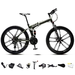 LVTFCO Bicicleta LVTFCO Bicicleta MTB plegable de 26 pulgadas, bicicleta de montaña plegable de 30 velocidades, bicicletas de velocidad variable todoterreno para hombres y mujeres, freno de disco doble