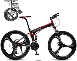 MQJ Bicicletas de montaña plegables MQJ 24 Pulgadas Mtb Bicicleta Unisex Plegable Compartencia Bicicleta 30 Velocidades Engranajes de 30 Velocidades Bicicleta de Montaña Plegable Off-Road Bikes de Velocidad Variable para Hombres Y Muje