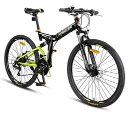 MQJ Bicicletas de montaña plegables MQJ Bicicleta de Montaña de 26 Pulgadas Cross-Country Velocidad Variable Adulto Cola Suave Plegable Bicicleta Unisex Ultra-Light Y Portátil 24 Velocidades B, a