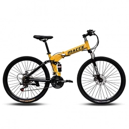 N&I Bicicleta N&I Bicicleta de montaña plegable de 24 / 26 pulgadas con doble disco, frenos antideslizantes de velocidad variable y doble absorción de golpes