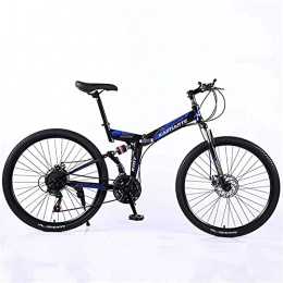 N&I Bicicleta N&I Folding - Bicicleta de montaña de 24 pulgadas para adultos, variable, velocidad ligera, mini pequeña, para estudiantes, country, freno de disco ajustable, para asiento de bicicleta (color: B)