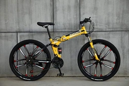  Bicicletas de montaña plegables Novokart-Plegable Deportes / Bicicleta de montaña 26 Pulgadas 10 Cortador, Amarillo