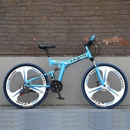 WEHOLY Bicicletas de montaña plegables WEHOLY Bicicleta Plegable portátil Plegable, Bicicleta de montaña de 26 Pulgadas con Bicicleta de Velocidad Variable de 27 velocidades para Altura 120-145 cm, 3, 27 velocidades
