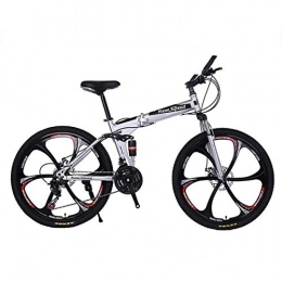 WJSW Bicicletas de montaña plegables WJSW Bicicletas Unisex Bicicleta de montaña de 26"- Cuadro de Aluminio de 17" con Frenos de Disco - Seleccin Multicolor