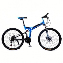 Zhangxiaowei Bicicletas de montaña plegables Zhangxiaowei Bicicletas Overdrive Hardtail Bicicleta de montaña Plegable de Bicicletas 26" Rueda 21 Velocidad Azul, 21 Speed