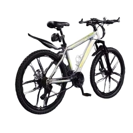 PASPRT  Bicicleta de montaña de 26 pulgadas, bicicleta de carretera de velocidad variable para adultos, frenos de disco dobles, para hombres y mujeres con una altura de 155-185 cm (Gray Yellow 30 speed)