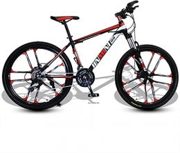 Qianglin Bicicleta Bicicleta de montaña para hombres y mujeres adultos, bicicleta MTB de suspensión completa de 21-30 velocidades, frenos de disco, bicicletas de carretera para exteriores, ruedas de diez rayos de 24 / 2