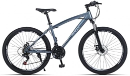 Qianglin Bicicleta Bicicleta de montaña rígida, jóvenes, adultos, hombres, mujeres, bicicletas de carretera, opciones de 21-30 velocidades, cuadro de acero ligero, freno de disco doble y horquilla de suspensión