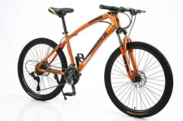  Bicicleta Bicicletta - Bicicleta de montaña (26 pulgadas, freno de disco, suspensión de horquilla de suspensión, naranja, 21 pulgadas)