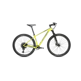   Bicycles for Adults Bicycle Oil Disc Brake Off-Road Carbon Fiber Mountain Bike Frame Aluminum Wheel (Color : Yellow, Size : Small)