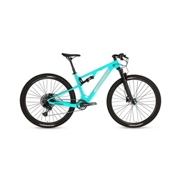  Bicicleta Bicycles for Adults T Mountain Bike Full Suspension Mountain Bike Dual Suspension Mountain Bike Bike Men (Color : Blue, Size : Medium)