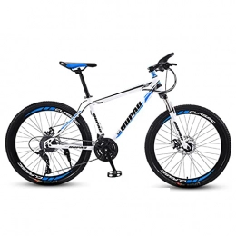 GAOXQ Bicicleta GAOXQ Bicicleta de montaña para jóvenes / para Adultos de Alta Madera, Marco de Aluminio y Frenos de Disco, Ruedas de 26 Pulgadas, 21 velocidades, Colores múltiples White Blue