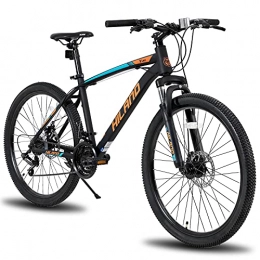 ivil Bicicleta Hiland - Bicicleta de montaña de 27, 5 pulgadas, cambio Shimano de 21 velocidades, marco de acero de 430 mm, freno de disco, horquilla de suspensión, para jóvenes, color naranja