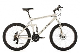 KS Cycling Bicicleta KS Cycling Insomnia 101B - Bicicleta de montaña de doble suspensin, color blanco, talla L (173-182 cm), ruedas 26", cuadro 50 cm