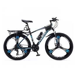 MQJ Bicicleta MQJ 27.5 en Bicicleta de Montaña de Acero 24 Velocidades con Mde Acero de Carbono de Freno de Disco Dual para un Amplificador de Senderos de Ruta; Montañas / Azul / 27 Velocidad