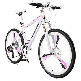 NZKW Bicicleta NZKW Bicicleta de montaña rígida para Mujer, 26 Pulgadas, 24 velocidades, Antideslizante, Bicicleta de montaña para niñas Adultas con suspensión Delantera y Frenos de Disco mecánicos, a