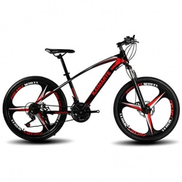 QIMENG Bicicleta QIMENG Bicicleta Montaña 26" Bicicleta de montaña Bicicleta para Adultos Cuadro de Acero de Alto Carbono Bicicletas de montaña rígidas Adecuado para 165-185 cm, 3 Cutter Red, 21 Speed