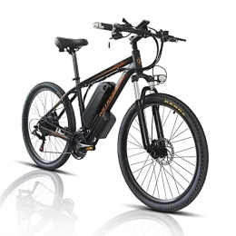 KETELES Electric Mountain Bike 26 / 29 Inch Electric Bicycle E-Bike, Electric Mountain Bike with 48V 18Ah / 23Ah Removable Battery, Shimano 21 Speed Gears, City Bike for Adults Men / Women (Black, 26 Inch 18A)