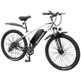 GSOU  26" Electric Bike for Adult. 2605 E-Bike with 250W High-Speed Brushless Motor. Electric Bicycle Built-in 36V-8AH Removable Li-Ion Battery, Shimano 7 Speed, G51 LCD Display, Dual Disk Brake