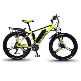 EggshellHome Electric Mountain Bike 26'' Electric Bikes, Mens Mountain Bike, Magnesium Alloy Ebikes Bicycles, with Removable Large Capacity Rechargeable Battery 36V 240W, for Sports Outdoor Cycling Travel Commuting, Yellow, 10AH