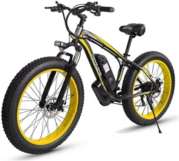 CCLLA Electric Mountain Bike 26'' Electric Mountain Bike with Removable Large Capacity Lithium-Ion Battery (48V 17.5ah 500W) for Mens Outdoor Cycling Travel Work Out And Commuting (Color : Black Yellow)